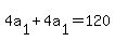 4a%5B1%5D%2B4a%5B1%5D=120