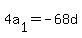 4a%5B1%5D+=+-+68d