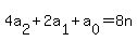 4a%5B2%5D%2B2a%5B1%5D%2Ba%5B0%5D=8n