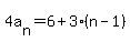 4a%5Bn%5D=6%2B3%28n-1%29