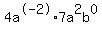 4a%5E-2%2A7a%5E2b%5E0