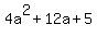 4a%5E2%2B12a%2B5