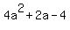4a%5E2%2B2a-4