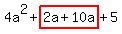 4a%5E2%2Bhighlight%282a%2B10a%29%2B5