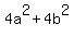 4a%5E2+%2B+4b%5E2