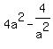 4a%5E2-4%2Fa%5E2
