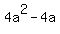 4a%5E2-4a