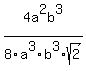 4a%5E2b%5E3%2F8a%5E3b%5E3sqrt%282%29