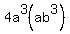 4a%5E3+%28ab%5E3+%29+