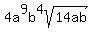 4a%5E9b%5E4sqrt%2814ab%29