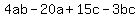 4ab-20a%2B15c-3bc