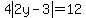 4abs%282y-3%29=12