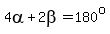 4alpha%2B2beta=180%5Eo
