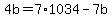 4b=7%2A1034-7b