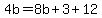 4b=8b%2B3%2B12