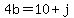 4b+=+10+%2B+j