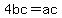 4bc=ac