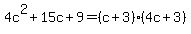 4c%5E2%2B15c%2B9=%28c%2B3%29%284c%2B3%29