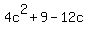 4c%5E2%2B9-12c