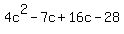 4c%5E2-7c%2B16c-28
