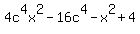 4c%5E4x%5E2+-+16c%5E4+-+x%5E2+%2B+4