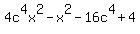4c%5E4x%5E2+-+x%5E2+-+16c%5E4+%2B+4
