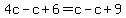 4c-c%2B6=c-c%2B9