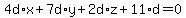 4d%2Ax%2B7d%2Ay%2B2d%2Az%2B11%2Ad=0