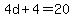 4d%2B4=20