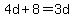 4d%2B8+=+3d