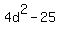 4d%5E2+-+25