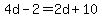 4d+-+2+=+2d+%2B+10