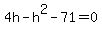 4h-h%5E2-71=0