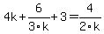 4k%2B6%2F3k%2B3=4%2F2k
