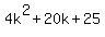 4k%5E2%2B20k%2B25
