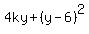 4ky+%2B+%28y-6%29%5E2