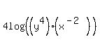 4log%28%28%28y%5E4%29%28x%5E%28-2%29%29%29%29
