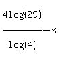4log%28%2829%29%29%2Flog%28%284%29%29+=+x