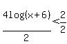 4log%28%28x%2B6%29%29%2F2%3C2%2F2