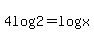 4log%282%29=log%28x%29