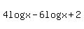 4log+x-6log%28x%2B2%29