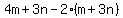 4m%2B3n-2%28m%2B3n%29