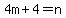 4m%2B4=n