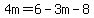 4m=6-3m-8