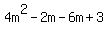 4m%5E2-2m-6m%2B3