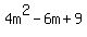 4m%5E2-6m%2B9