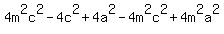 4m%5E2c%5E2+-+4c%5E2%2B4a%5E2-4m%5E2c%5E2%2B4m%5E2a%5E2%29=0