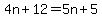 4n%2B12=5n%2B5