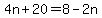 4n%2B20=8-2n