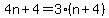 4n%2B4=3%28n%2B4%29